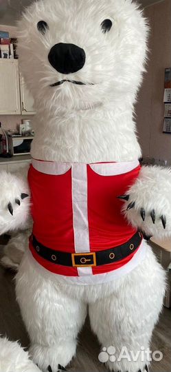 Ростовой костюм белого медведя, одежда