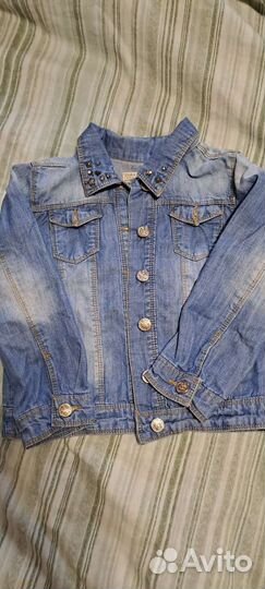Джинсовая куртка zara для девочки 128