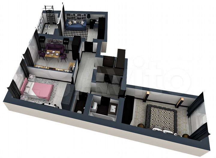3-к. квартира, 84,2 м², 5/5 эт.