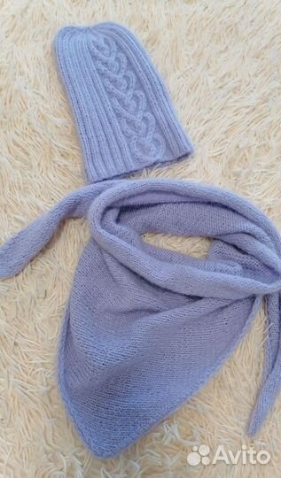 Комплект из шапки и косынки, Свяжу на заказ