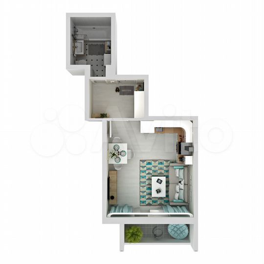 Квартира-студия, 28,4 м², 6/16 эт.