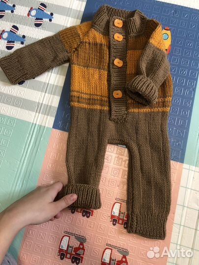 Вязаный комбенизон детский