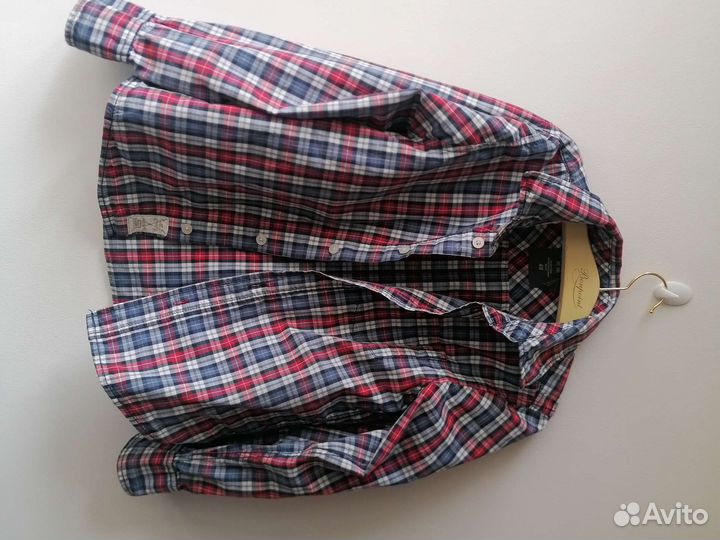 Одежда для мальчика пакетом.Рубашка красная клетка