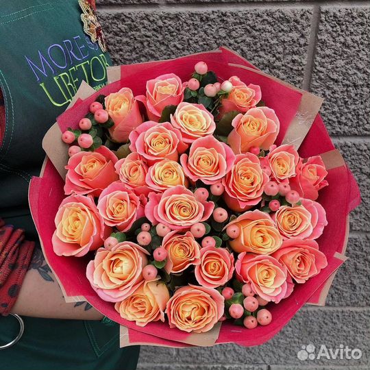 Букет цветов, розы.Бесплатная доставка Краснодар