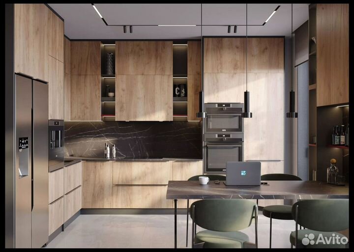 Кухня угловая стильная