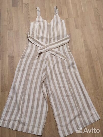 Комбинезон брючный летний льняной