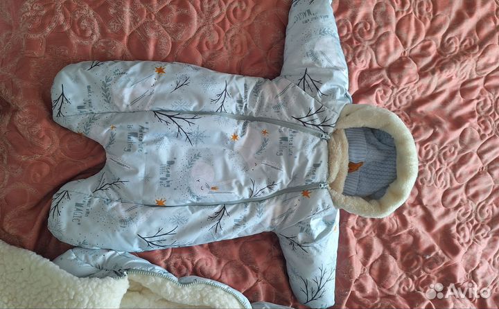 Конверт и комбинезон на выписку зимний