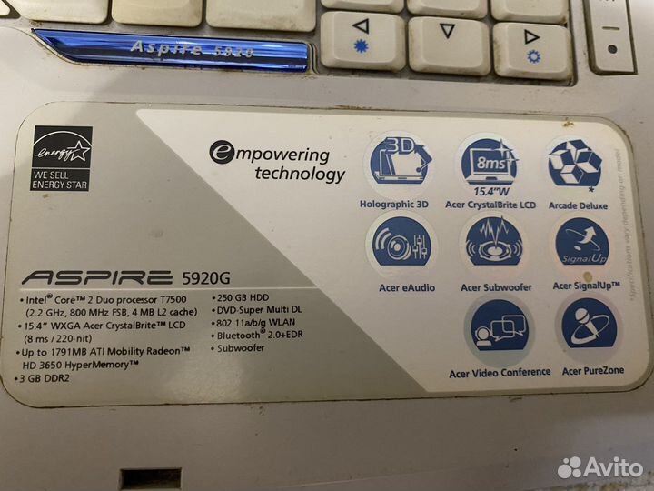 Acer aspire 5920g