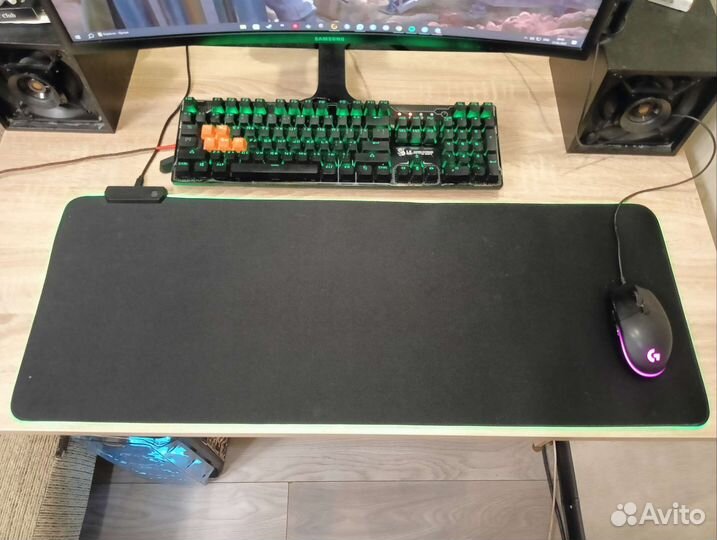 Игровой коврик для мыши с rgb подсветкой