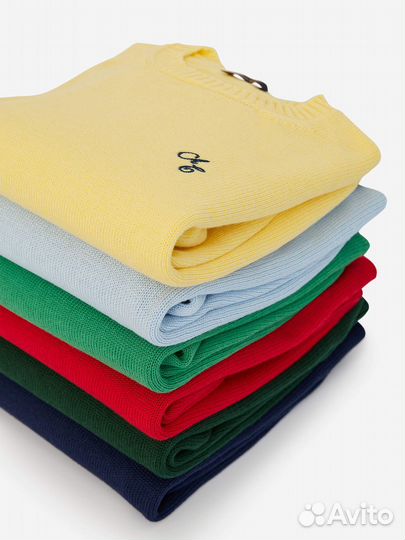 Джемпер из хлопка с вышивкой, желтый AIM clo