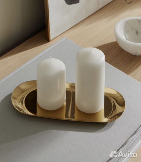 Поднос декоративный золотой серебряный