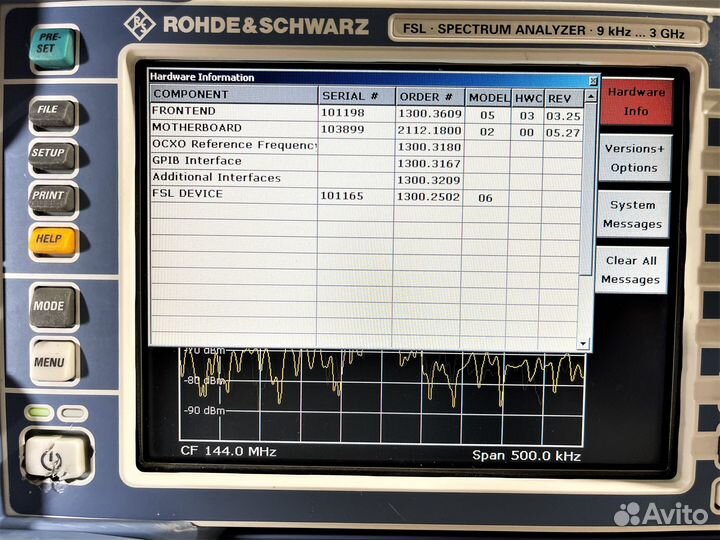 Анализатор спектра Rohde & Schwarz FSL3