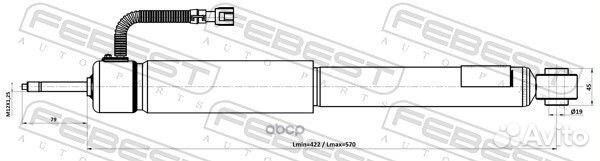 Амортизатор газовый зад 01110007R Febest