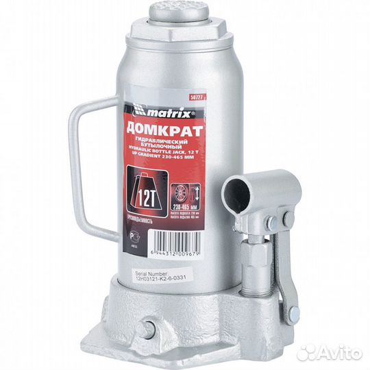 Домкрат гидравлический 12 Тонн Matrix 50727