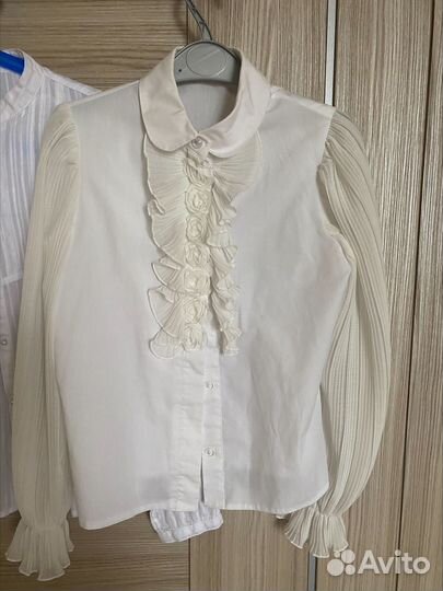 Блузка рубашка для девочки школьная форма 10 лет
