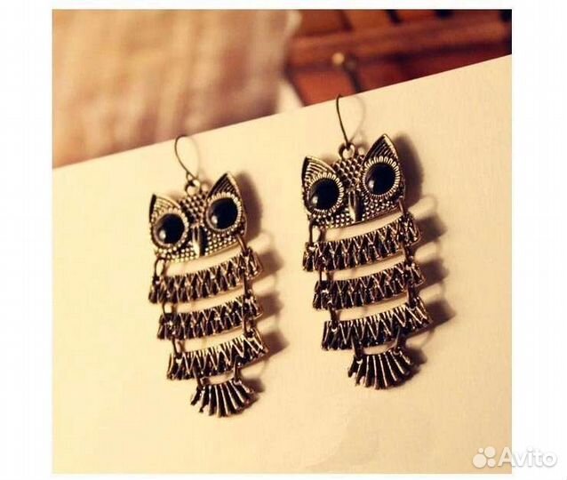 Серьги с совушками