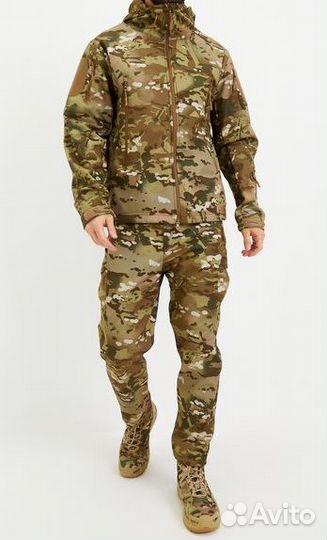 Softshell тактический костюм демисезон с флисом