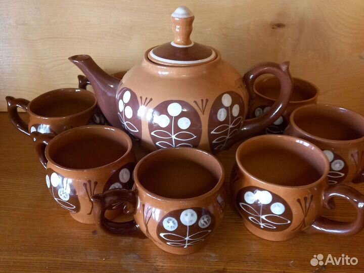 Чайный сервиз СССР глиняный