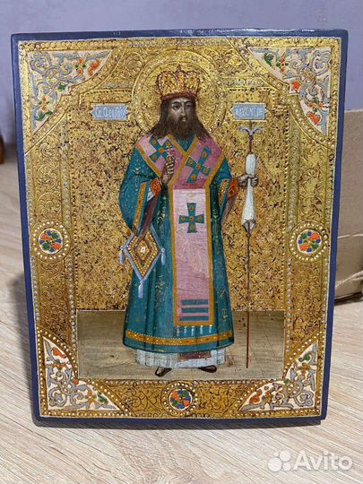 Старинная икона Святой Феодосий Черниговский