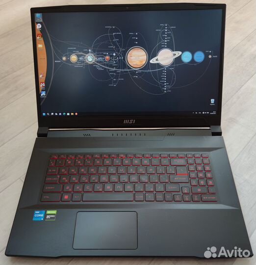Игровой MSI\17.3\i5 -11400H/OZU 12g\SSD/GTX 1650