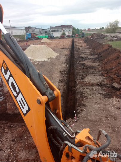 Услуги Экскаватора-погрузчика JCB+ямобур