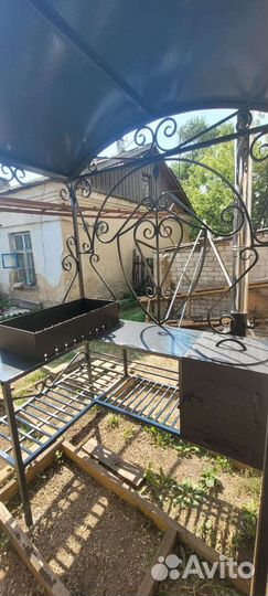 Мангал с печью под казан