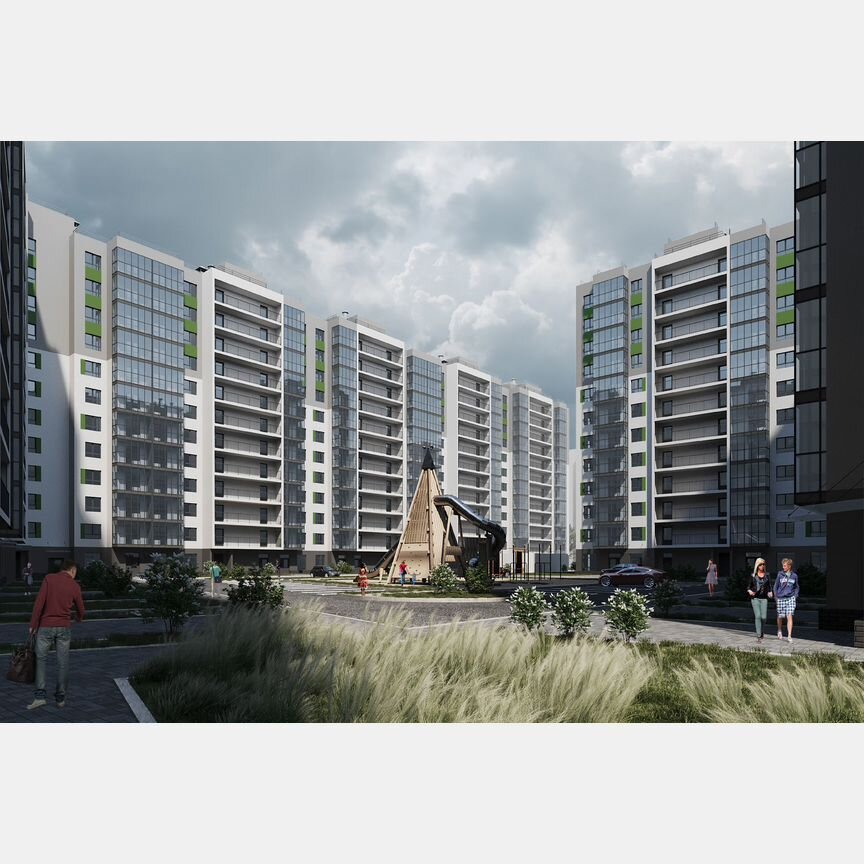 2-к. квартира, 56 м², 4/12 эт.