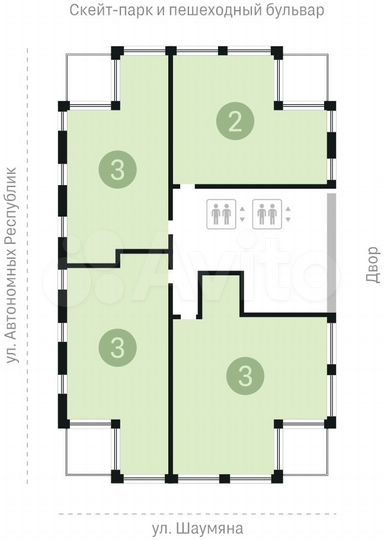 2-к. квартира, 135,4 м², 16/16 эт.