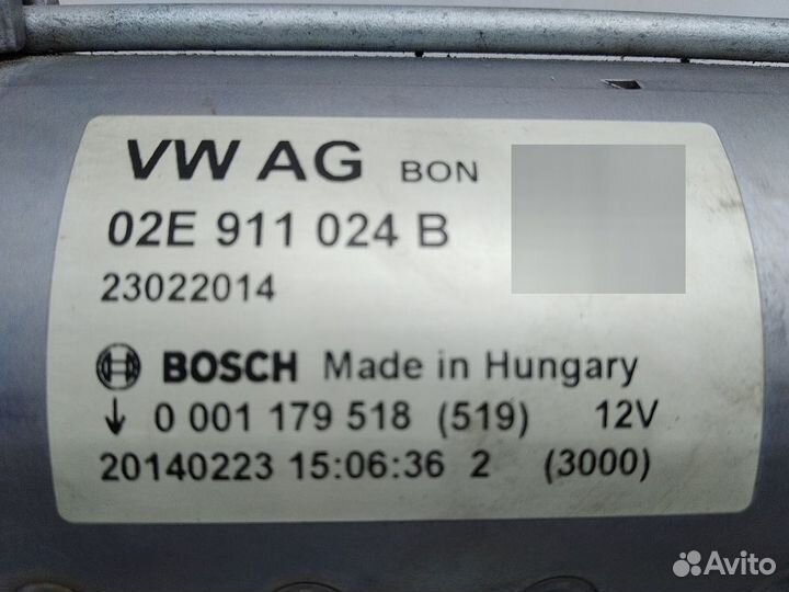 Стартер Volkswagen Tiguan I рестайлинг (2011—2019)