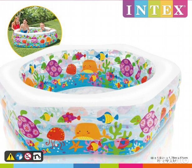 Бассейн детский intex 56493 «Морской Риф» 191х178