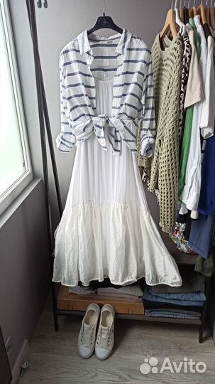 Летнее пляжное платье сарафан в стиле Zara M