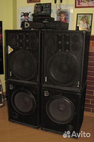 Колонки Pro 1080-4320W Усилитель Микшер Микрофон