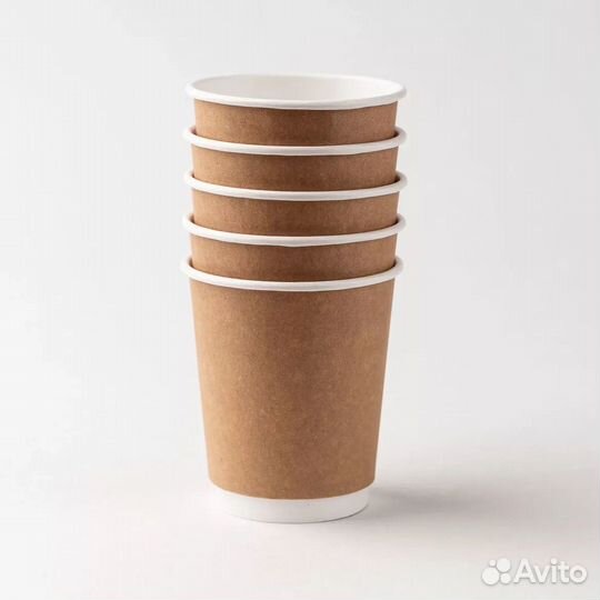 Бумажные стаканы 250мл однослойные - двухслойные