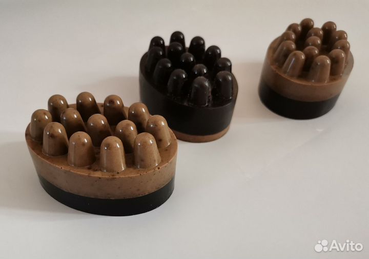 Массажное мыло-скраб ручной работы 