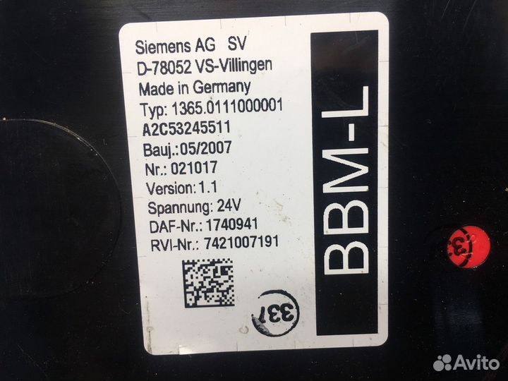 1740941 Блок управления BBM-L Daf CF, Daf XF105