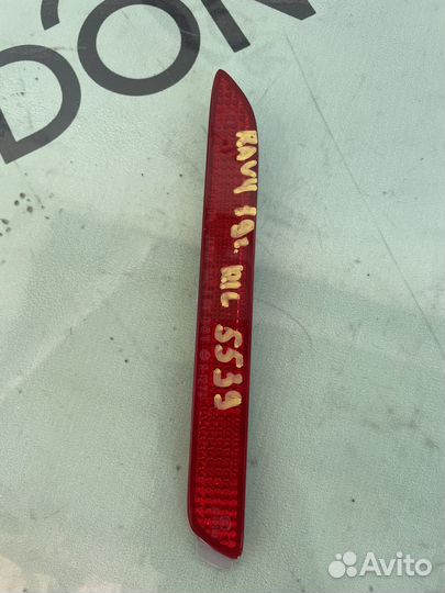 Катафот в задний бампер левый toyota rav 4 xa50