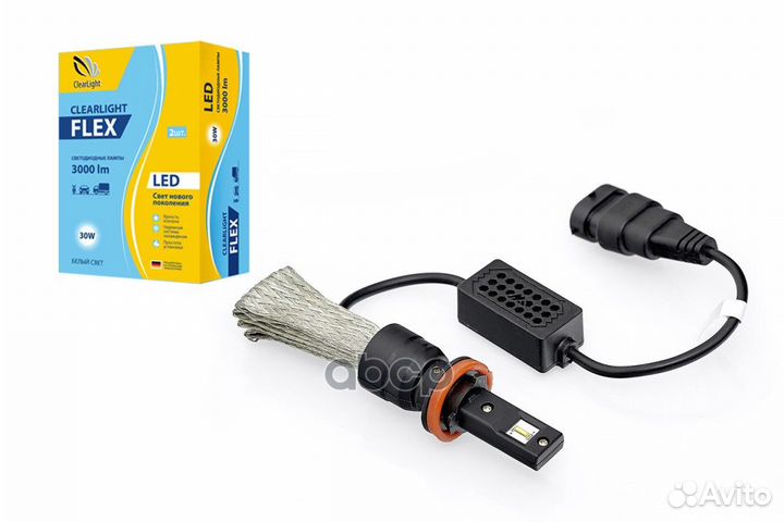 Лампа LED Flex H8/H9/H11 3000 lm (1шт) 6000K