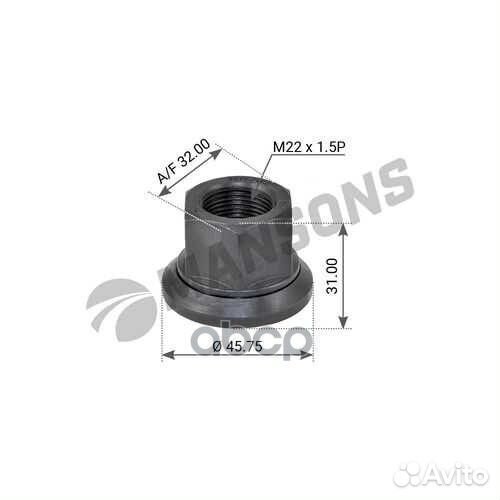Гайка с вращающейся юбкой M22x1.5 H31 SW32 SAF