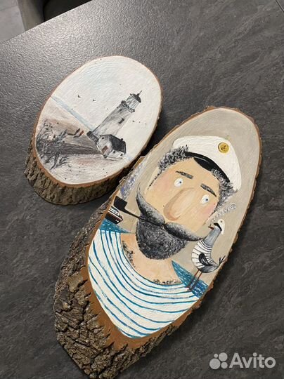 Две доски в паре для подачи блюд (ручная работа)