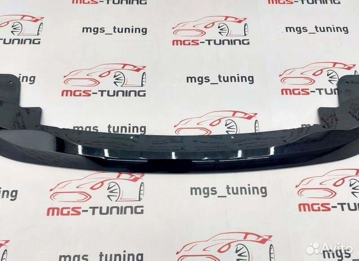 Губа переднего бампера черная бмв 4 серия G22 G26