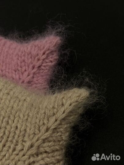 Пушистый чепчик с ушками