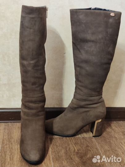 Зимние женские сапоги 38 натуральная замша