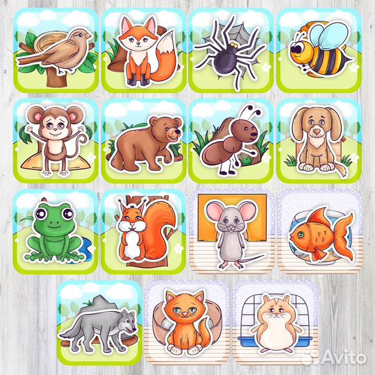 Развивающая игра на липучках