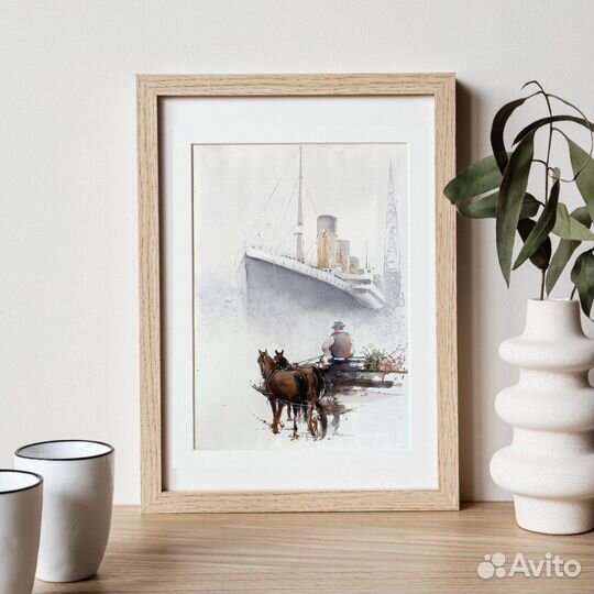 Акварельные картины Титаник