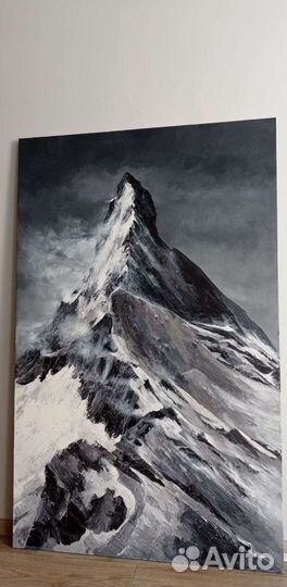Картина маслом на холсте большая, гора