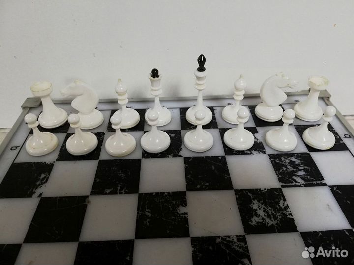 Шахматы СССР пластиковая доска с карманами