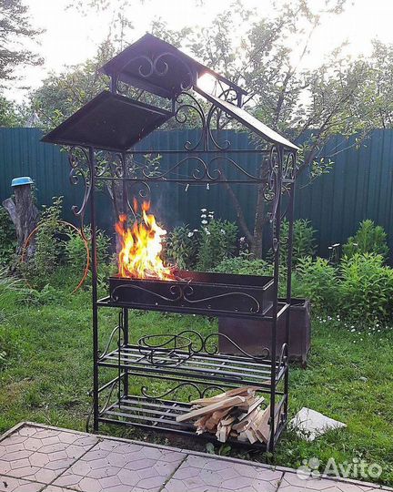 Кованые мангалы с крышей