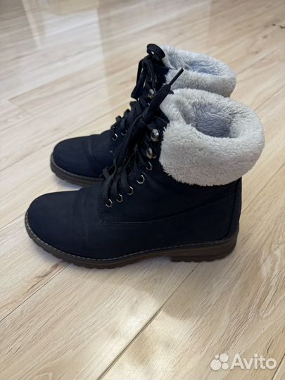 Ботинки зимние нубук
