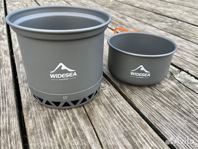 Котелок и сковородка с радиатором widesea