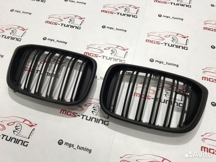 Решетка BMW Х3/X4 G01/G02 M Черный мат + M